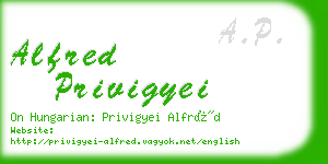 alfred privigyei business card